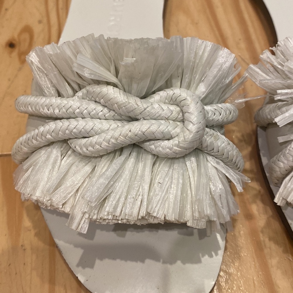 Tory Burch Rope Slide white raffia sandal - Picture 3 of 6